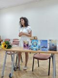 Моменти от гостуването на писателят, поет и лектор Румяна Халачева - НЧ 15 септември 1903-1909г. - Разлог